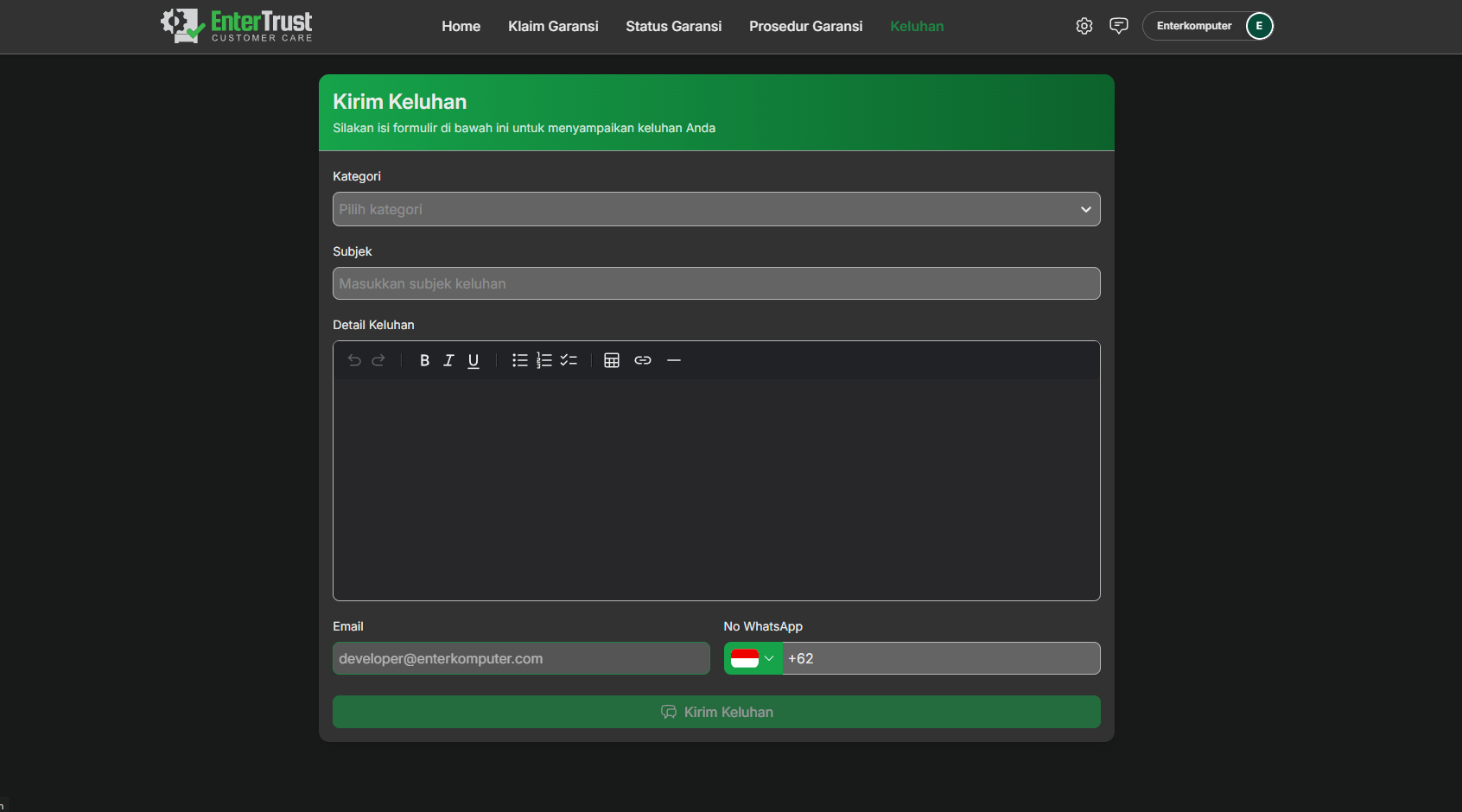 RMA Web screenshot 5