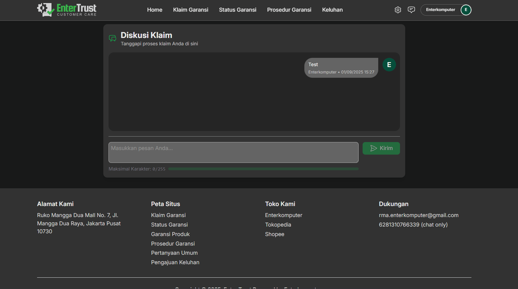 RMA Web screenshot 8