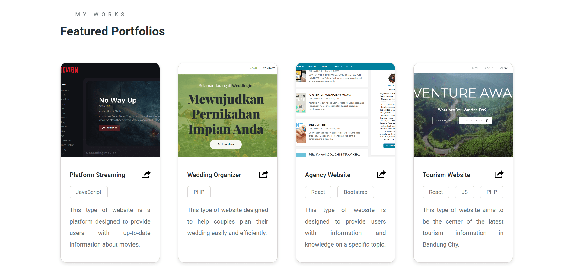 Portfolio V1 screenshot 3
